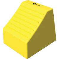 Cale de roue ultra-robuste pour l'exploitation mini&egrave;re Checkers Safety sans support, PEHD, Jaune, 14-1/2" la x 17-1/2" p x 16" h Cantin et fils