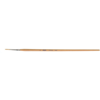 Pinceau de forme ronde en soies blanches pures pour marquage, Largeur de la brosse de 9/64", Soie blanche, Manche &agrave; Bois Cantin et fils