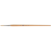 Pinceau de forme ronde en soies blanches pures pour marquage, Largeur de la brosse de 7/32", Soie blanche, Manche &agrave; Bois Cantin et fils