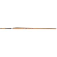 Pinceau de forme ronde en soies blanches pures pour marquage, Largeur de la brosse de 9/32", Soie blanche, Manche &agrave; Bois Cantin et fils