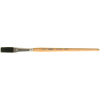 Pinceau une passe, Largeur de la brosse de 1/2", Soie de bœuf, Manche &agrave; Bois Cantin et fils