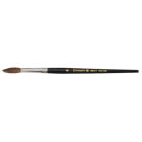 Pinceau pointu &agrave; soies noires pour artiste, Largeur de la brosse de 5,7 mm, Soie de chameau, Manche &agrave; Bois Cantin et fils