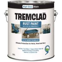Peinture antirouille &agrave; base d'eau Tremclad, 3,78 L, Gallon, Noir Cantin et fils
