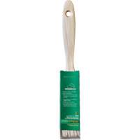 Pinceau pour murs et moulures One Coat, Soie blanche, Manche Bois, Largeur de 1" Cantin et fils