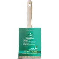 Pinceau pour murs et moulures One Coat, Soie blanche, Manche Bois, Largeur de 4" Cantin et fils