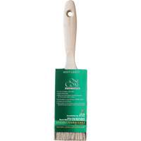 Pinceau pour murs et moulures One Coat, Soie blanche, Manche Bois, Largeur de 2" Cantin et fils