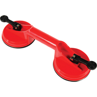 Ventouses de levage manuel - Ventouses doubles, 66 lb Capacit&eacute;, 4-5/8", Levier, 13" Longueur de la manche Cantin et fils