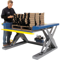 Hydraulic Floor-Height Scissor Lift Tables, Steel, 2000 lbs. Capacity Cantin et fils