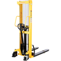 Gerbeur hydraulique manuel, Fonctionnement Pompe manuelle, Capacit&eacute; 2000 lb, Lev&eacute;e max 63" Cantin et fils