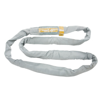&eacute;lingue de levage en polyester ronde, Gris, 4" la x 6' lo, 32000 lb Charge verticale Cantin et fils