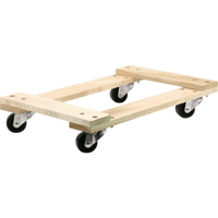 Chariots en bois franc - usage moyen, Roues en Polyol&eacute;fine, Capacit&eacute; de 900 lb, 18" la x 24" p x 7" h Cantin et fils