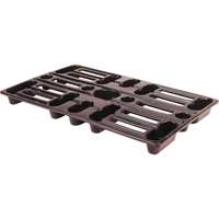 Plastic Pallets, 4-Way Entry, 24" L x 15" W x 1-1/2" H Cantin et fils