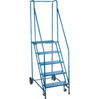 CSA-Certified Rolling Step Ladder, 5 Steps, 22" Step Width, 46" Platform Height, Steel Cantin et fils