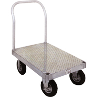 Aluminum Platform Truck, 24" W x 36" L, 2000 lbs. Cap., Rubber Wheels Cantin et fils