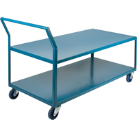Chariots surbaiss&eacute;s robustes, 2 niveaux, 30" la x 60" p x 40" h, 1200 lb Cap Cantin et fils