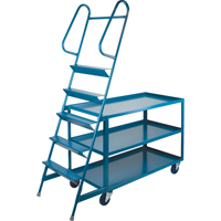 Chariots &agrave; cueillette, Acier, 24" la x 52" p, 3 tablettes, Capacit&eacute; 1200 lb Cantin et fils