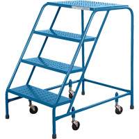 Escabeau roulant CSA, 4 marches, Largeur de la marche 22", Hauteur de la plateforme 37", Acier Cantin et fils