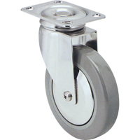 Caster, Swivel, 3" (76 mm), Rubber, 125 lbs. (57 kg.) Cantin et fils