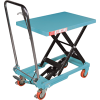 Heavy-Duty Hydraulic Scissor Lift Table, 27-1/2" L x 17-3/4" W, Steel, 330 lbs. Capacity Cantin et fils