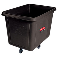 Cube Truck, Black Recycled Plastic, 38" L x 26" W x 28" H, 8 cu. Ft Volume, 300 lbs. Capacity Cantin et fils