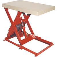 Table &eacute;l&eacute;vatrice &agrave; ciseaux, Acier, 36" lo x 20" la, Capacit&eacute; 1100 lb Cantin et fils