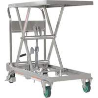 Hydraulic Scissor Lift Table, 31-1/2" L x 19-1/2" W, Stainless Steel, 550 lbs. Capacity Cantin et fils