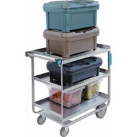 Chariots robustes &agrave; ch&acirc;ssis en U, 3 Tiers, 19" la x 34-1/2" h x 33" p, Capacit&eacute; 700 lb Cantin et fils