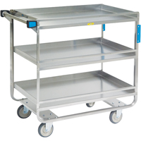 Chariots avec barres de retenue, 3 Tiers, 23" la x 37-1/4" h x 38-5/8" p, Capacit&eacute; 700 lb Cantin et fils