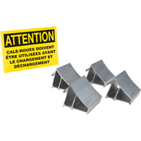 Ensemble de cales-roue en aluminium, 7" la x 6" p x 6" h Cantin et fils