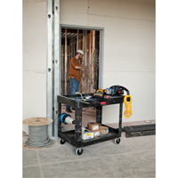 Heavy Duty Utility Cart - 4500-88, 2 Tiers, 17-1/8" x 33-1/4" x 39", 500 lbs. Capacity Cantin et fils