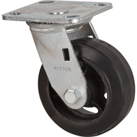 Roulette moul&eacute;, Pivotant, 5" (127 mm), Caoutchouc, 440 lb (199 kg) Cantin et fils
