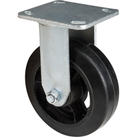 Roulette moul&eacute;, Fixe, 6" (152,4 mm), Caoutchouc, 550 lb (249 kg) Cantin et fils