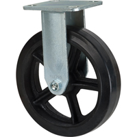 Roulette moul&eacute;, Fixe, 8" (203,2 mm), Caoutchouc, 660 lb (299 kg) Cantin et fils