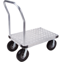 Aluminum Platform Truck, 24" W x 36" L, 1200 lbs. Cap., Flat Free Wheels Cantin et fils