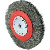 101F-2M Crimped Wire Brush, 6" Dia., 0.014" Fill, 1/2" - 2" Arbor Cantin et fils