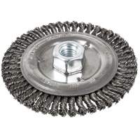 Brosse pour cordon de soudure, Dia. 5", Fils 0,022", Arbre 5/8"-11, Acier Cantin et fils