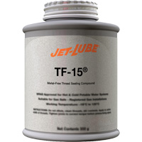TF-15&reg; Metal-Free Thread Sealing Compound, Brush-Top Can, 227 ml, -46° C - 315° C/50° F - 600° F Cantin et fils