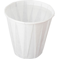 Gobelet pliss&eacute;, Papier, 5 oz, Blanc Cantin et fils