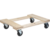 Hardwood Dolly, Polyolefin Wheels, 900 lbs. Capacity, 18" W x 24" D x 7" H Cantin et fils