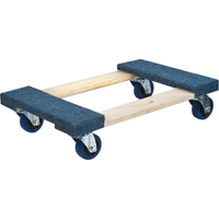 Socle roulant en bois dur &agrave; bouts avec tapis, Cadre en Bois, 18" la x 30" lo, Capacit&eacute; 1400 lb Cantin et fils