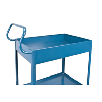 Chariots de service &agrave; bordure profonde, 2 Tiers, 24" la x 47" h x 36" p, Capacit&eacute; 1200 lb Cantin et fils