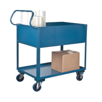 Chariots de service &agrave; bordure profonde, 2 Tiers, 24" la x 47" h x 36" p, Capacit&eacute; 1200 lb Cantin et fils
