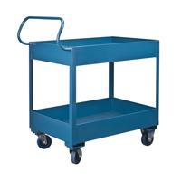 Chariots de service &agrave; bordure profonde, 2 Tiers, 24" la x 47" h x 36" p, Capacit&eacute; 1200 lb Cantin et fils