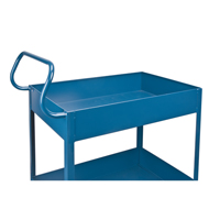 Chariots de service &agrave; bordure profonde, 2 Tiers, 24" la x 47" h x 36" p, Capacit&eacute; 1200 lb Cantin et fils
