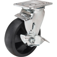 Hi-Temp Caster, Swivel with Brake, 6" (152.4 mm), Nylon, 880 lbs. (399 kg.) Cantin et fils