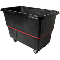 Heavy-Duty Utility Truck, Black Recycled Plastic, 59"/34-5/8" L x 34"/59-1/64" W x 42-1/16"/42-7/8" H, 27 cu. ft. Volume, 1200 lbs. Capacity Cantin et fils