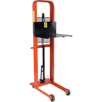 Gerbeur hydraulique &agrave; plateforme, M&eacute;canisme Pompe au pied, Capacit&eacute; de 1000 lb, Levage max de 80" Cantin et fils