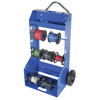 Portable Wire Reel Caddy, Steel, 4 Rod, 29" W x 47-5/16" H x 21-7/8" D, 300 lbs. Capacity Cantin et fils