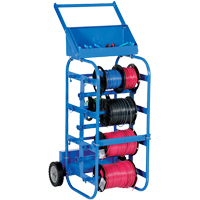 Portable Wire Reel Caddy, Steel, 11 Rod, 19-1/2" W x 43-1/4" H x 17-1/2" D, 150 lbs. Capacity Cantin et fils