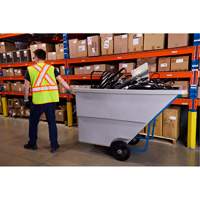 Chariot basculeur en acier, Poly&eacute;thyl&egrave;ne, 1,1 vg³, Capacit&eacute; de charge de 1250 lb Cantin et fils